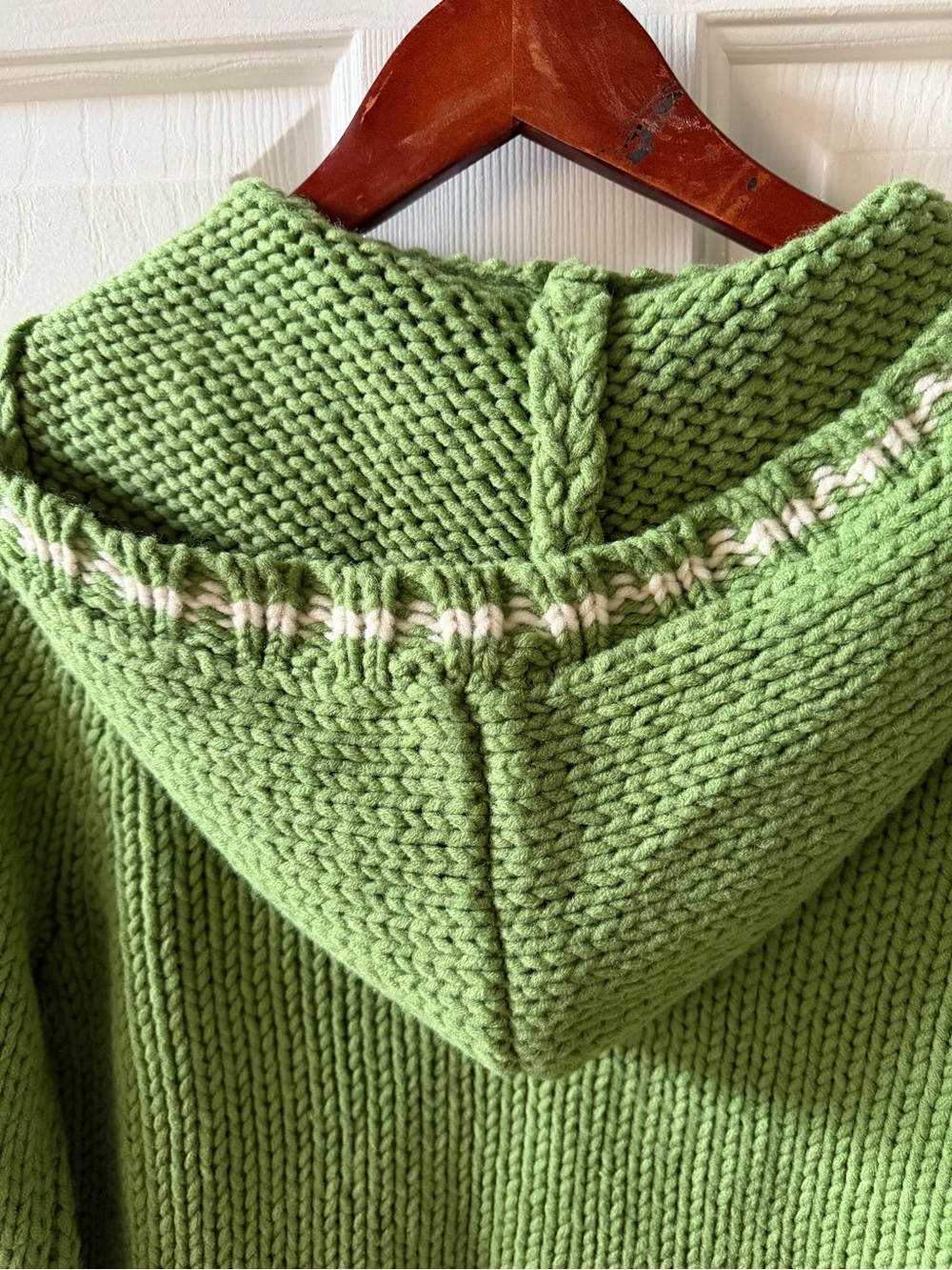 Abercrombie & Fitch Lime Green Chunky Knit Zip Cardigan - Picture 5 of 13